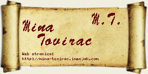 Mina Tovirac vizit kartica